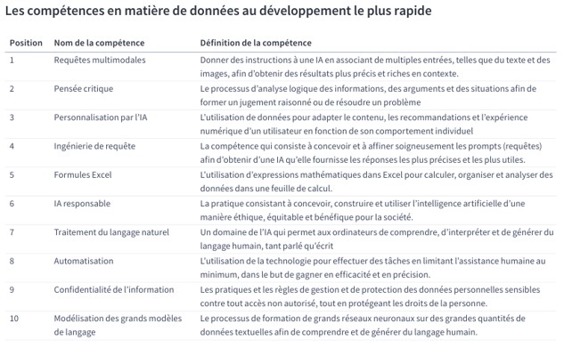 Les compétences informatiques professionnelles